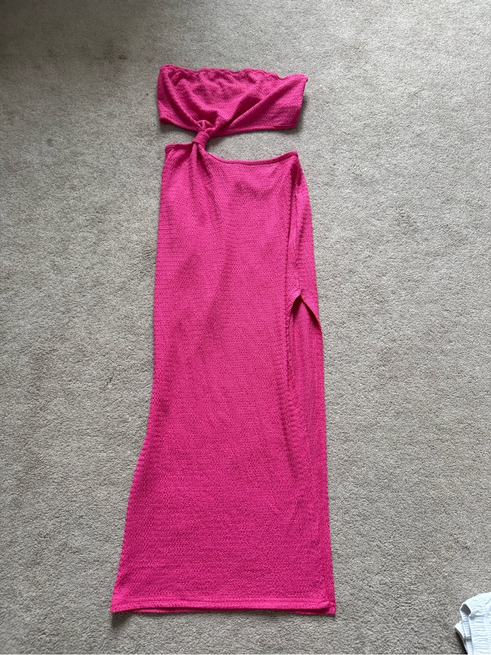 Amazon Hot Pink Cutout Maxi Dress